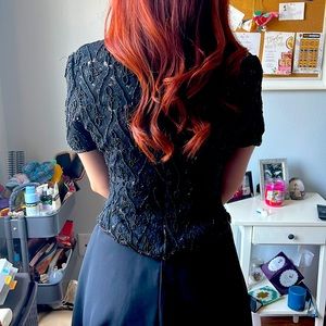 Beaded, short A line.